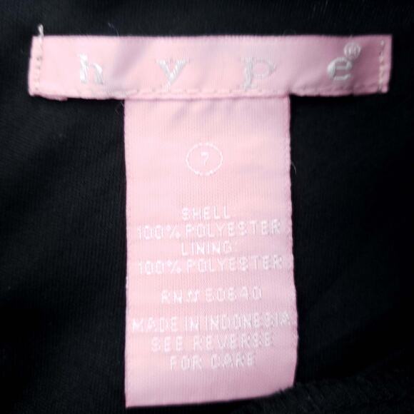 Hype Girls Polkadot Flutter Sleeve Paisley Summer Dress SZ 7 Black, Pink, White - Picture 4 of 5